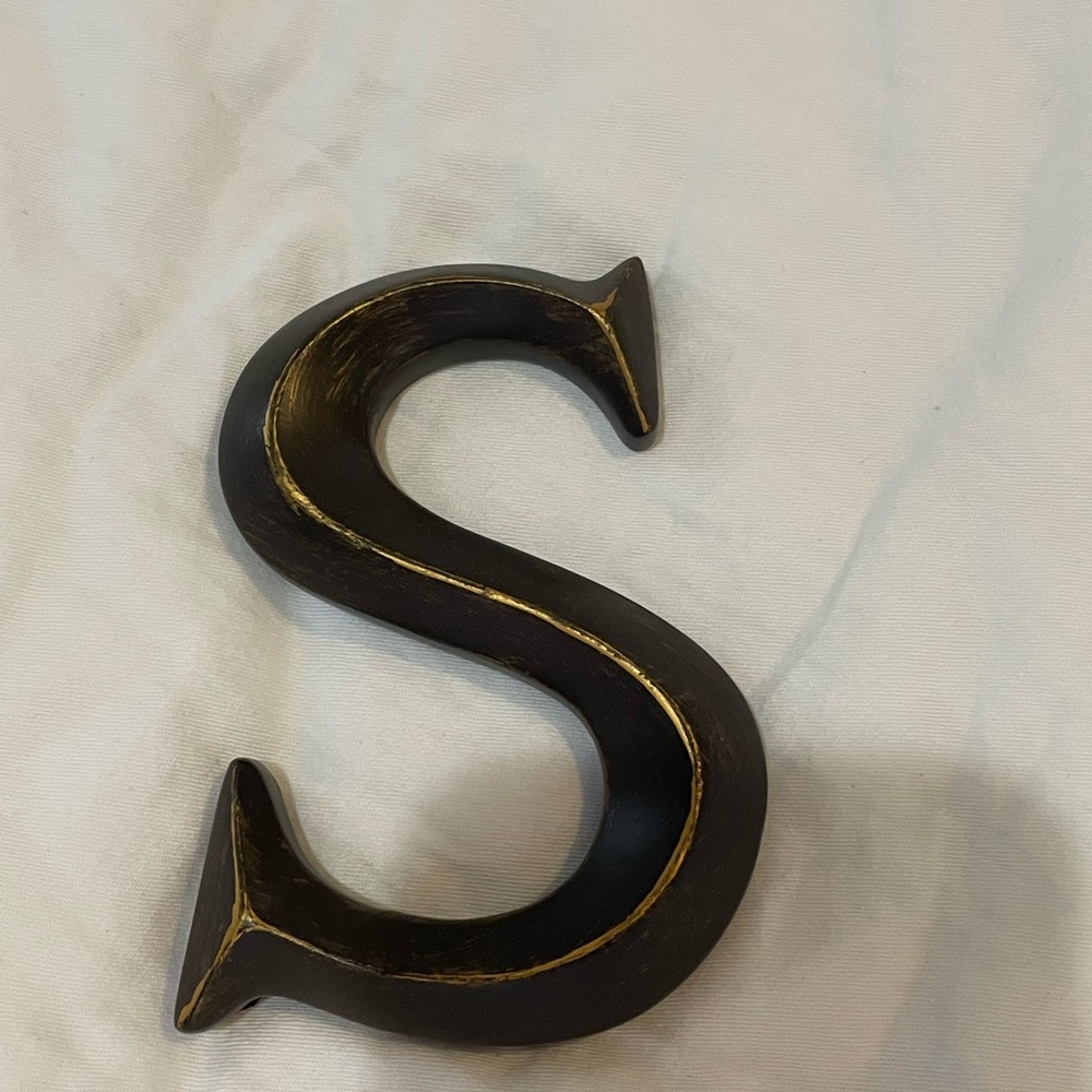 Brown and Gold Decorative Letters